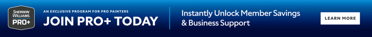 Sherwin-Williams Pro Plus. An exclusive program for pro painters. Join PRO+ today. Instantly unlock member savings and business support. Learn more.