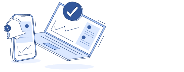 An illustration of a phone and laptop.