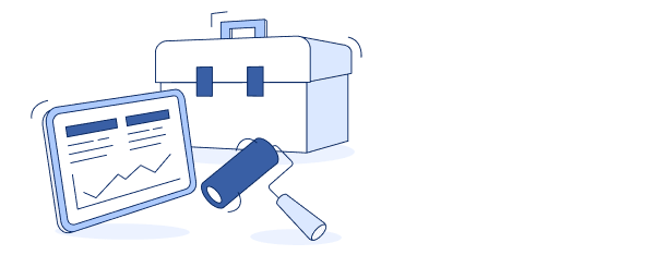 An illustration of an iPad and painting tools.
