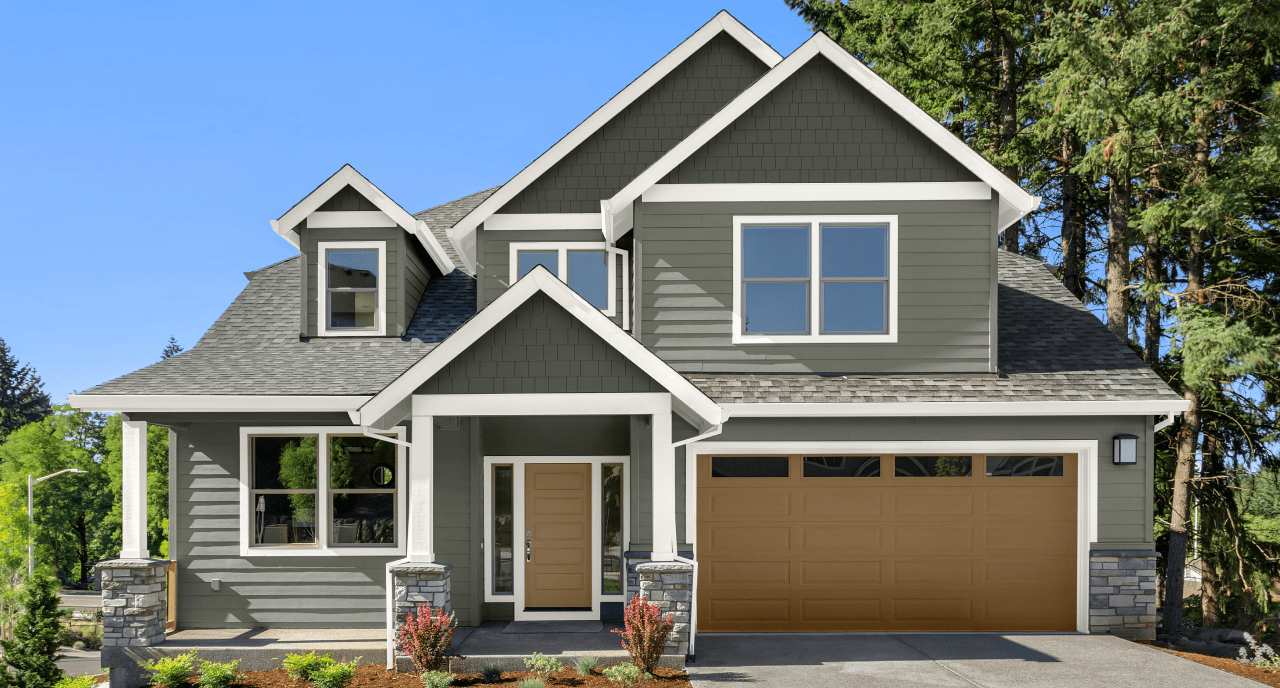 A new build house exterior.