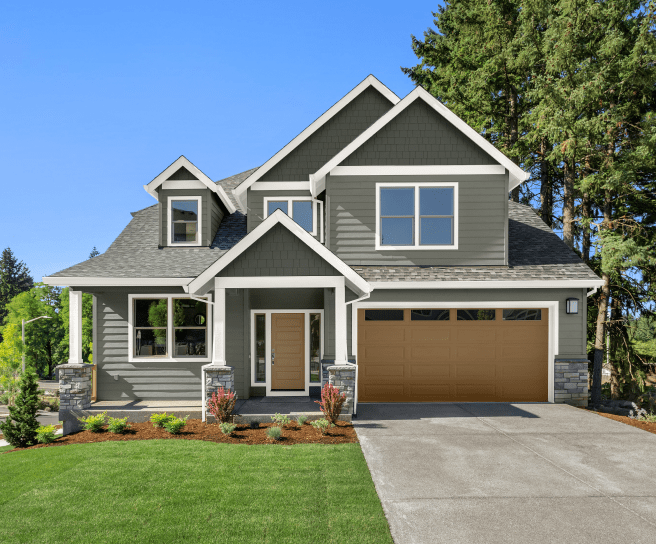 A new build house exterior.
