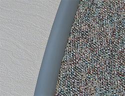 Roppe rubber threshold.