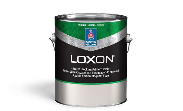 A can of Loxon Water Blocking Primer/Finish.