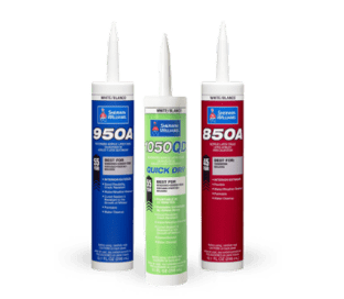 Three tubes of caulk.