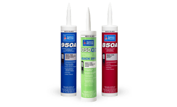 Three tubes of caulk.