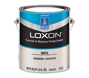 A can of Loxon Concrete and Masonry Primer/Sealer.
