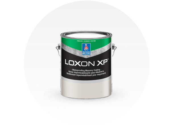 A can of Loxon XP Waterproofing Masonry Coating.