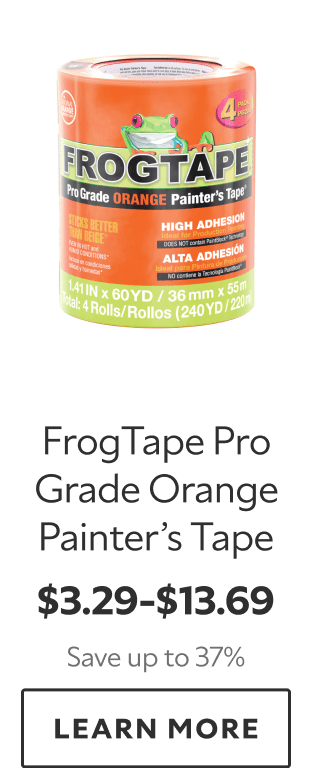 FrogTape Delicate Surface Painter's Tape. $5.99-$7.59. Save 20%. Learn more.