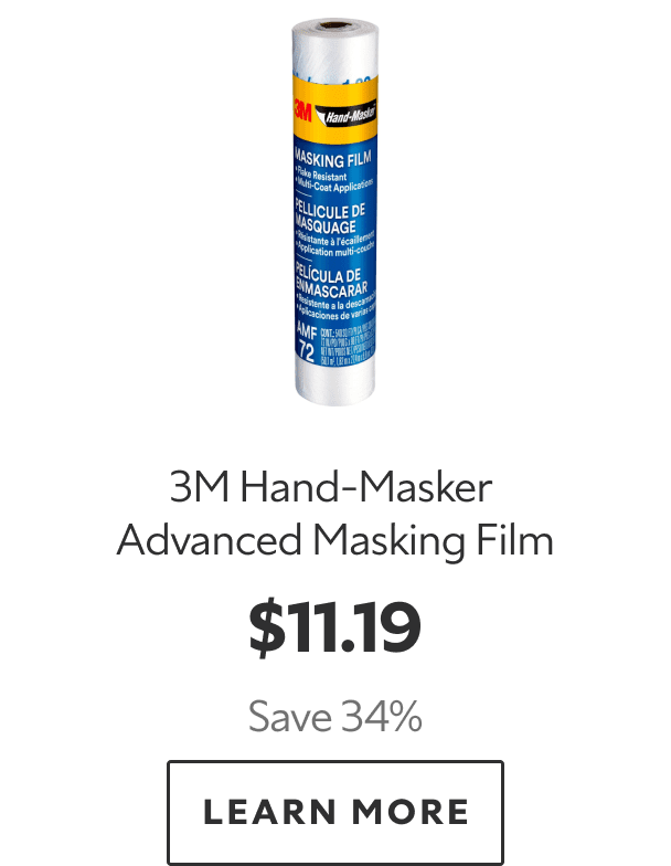 3M Hand-Masker Advanced Masking Film. $11.19. Save 34%. Learn more. 
