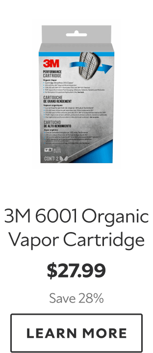 3M 6001 Organic Vapor Cartridge. $27.99. Save 28%. Learn more.