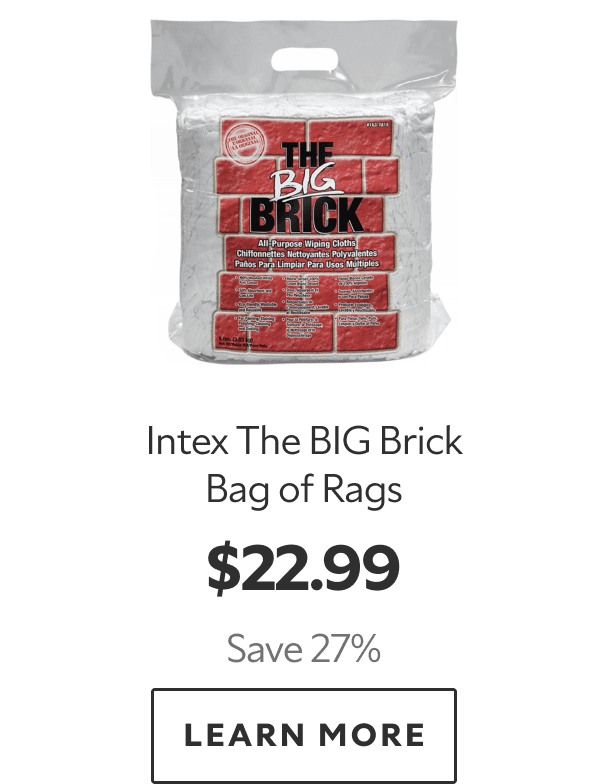 Intex The BIG Brick Bag of Rags. $22.99. Save 27%. Learn more.