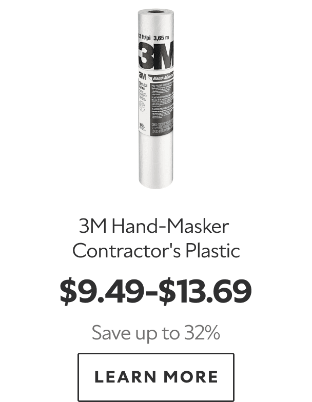 3M Hand-Masker Contractor's Plastic. $9.49-$13.69. Save up to 32%. Learn more. 