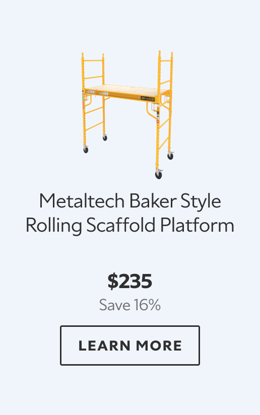 Metaltech Baker Style Rolling Scaffold Platform. $235. Save 16%. Learn more.