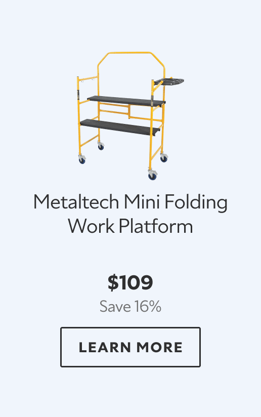 MetalTech Mini Folding Work Platform. $109. Save 16%. Learn more.