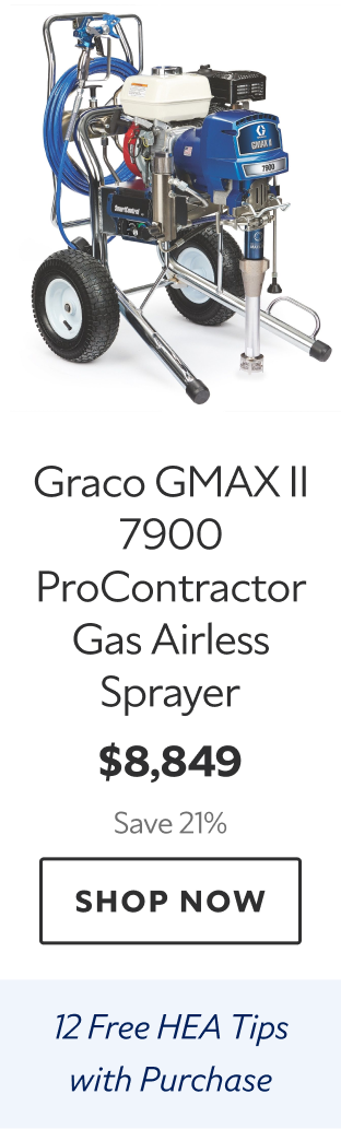 Graco GMAX II 7900 ProContractor Gas Airless Sprayer. $8,3849 Save 21%. Shop Now. 12 Free RAC X LP Tips with Purchase. 