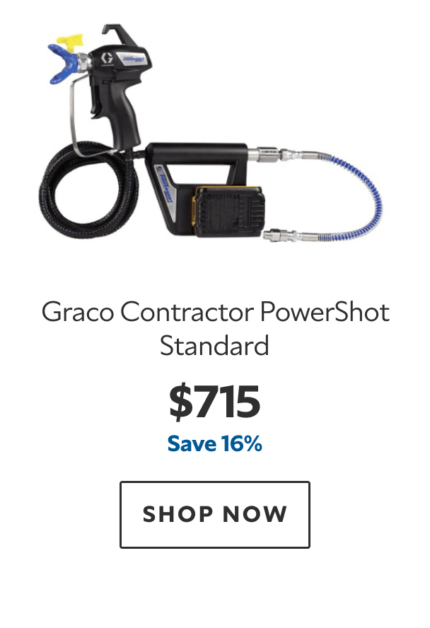 Graco Contractor PowerShot Standard. $715. Save 16%. SHOP NOW.