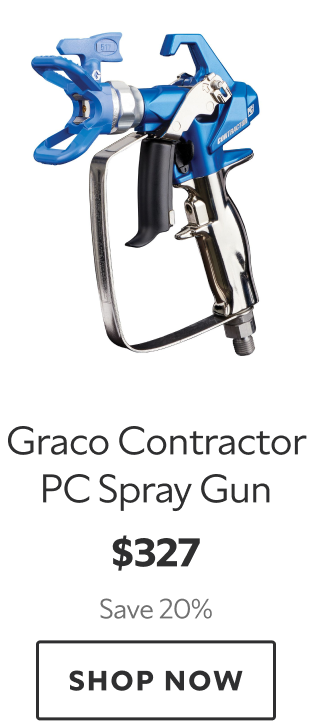 Graco Contractor PC Spray Gun. $327 Save 20%. Shop Now.