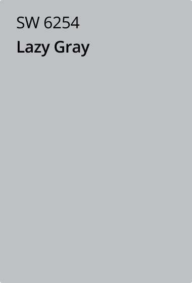 A Sherwin-Williams Color Chip for Lazy Gray SW 6254