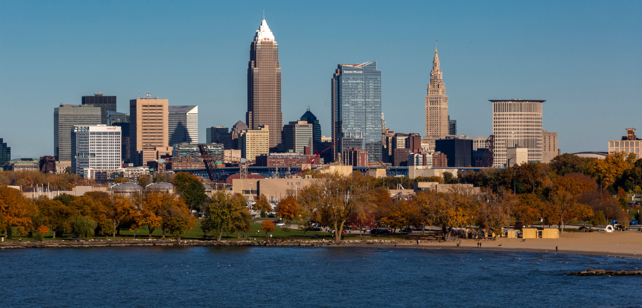 Skyline of Sherwin-Williams Global Headquarters Building